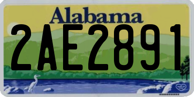AL license plate 2AE2891