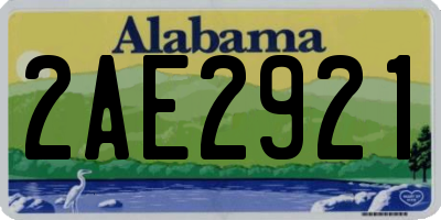 AL license plate 2AE2921