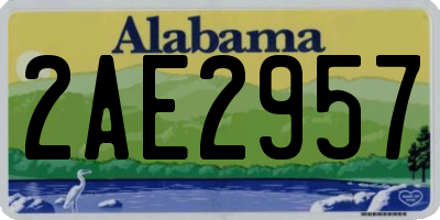 AL license plate 2AE2957