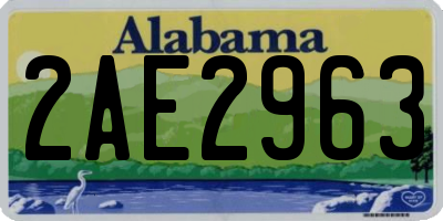 AL license plate 2AE2963