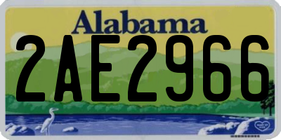 AL license plate 2AE2966
