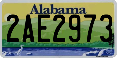 AL license plate 2AE2973