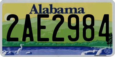 AL license plate 2AE2984