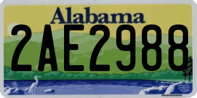 AL license plate 2AE2988