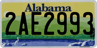AL license plate 2AE2993