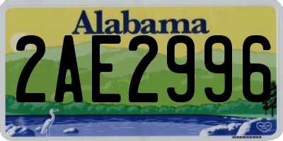 AL license plate 2AE2996