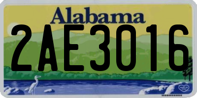 AL license plate 2AE3016