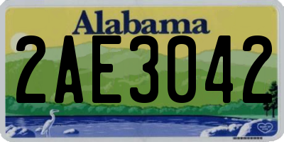 AL license plate 2AE3042