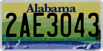 AL license plate 2AE3043