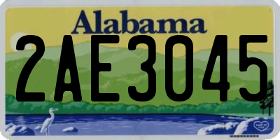 AL license plate 2AE3045