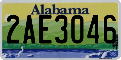 AL license plate 2AE3046
