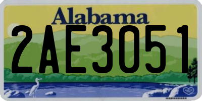 AL license plate 2AE3051