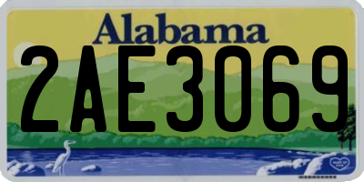 AL license plate 2AE3069