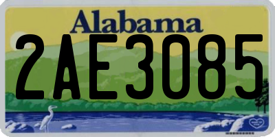 AL license plate 2AE3085