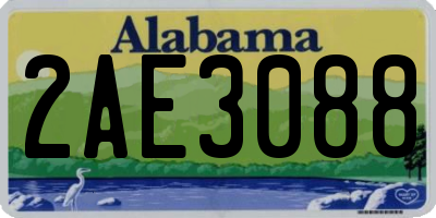 AL license plate 2AE3088