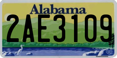 AL license plate 2AE3109