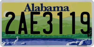 AL license plate 2AE3119