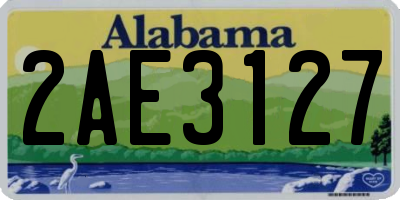 AL license plate 2AE3127