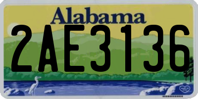 AL license plate 2AE3136