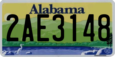 AL license plate 2AE3148