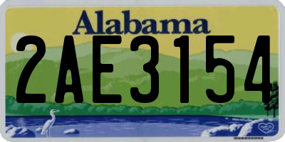 AL license plate 2AE3154