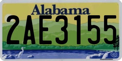 AL license plate 2AE3155