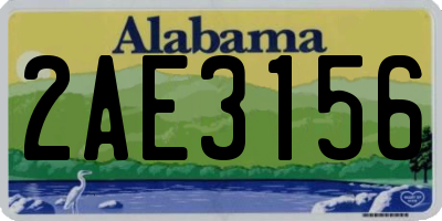 AL license plate 2AE3156
