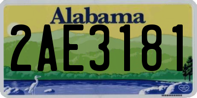 AL license plate 2AE3181