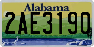 AL license plate 2AE3190
