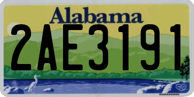 AL license plate 2AE3191