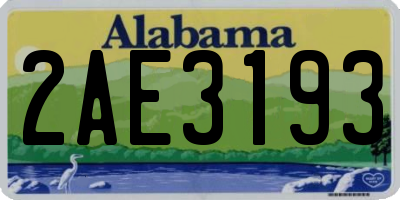 AL license plate 2AE3193