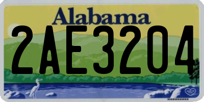 AL license plate 2AE3204