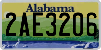 AL license plate 2AE3206
