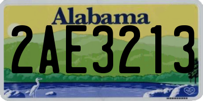 AL license plate 2AE3213
