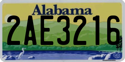 AL license plate 2AE3216