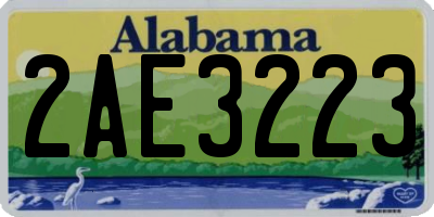 AL license plate 2AE3223