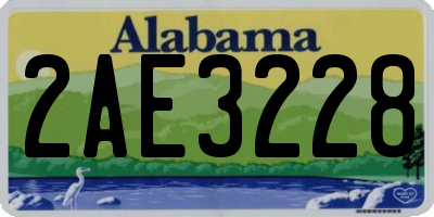 AL license plate 2AE3228