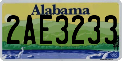 AL license plate 2AE3233