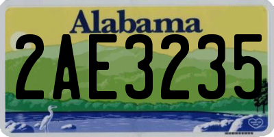 AL license plate 2AE3235