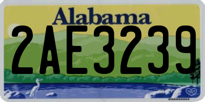AL license plate 2AE3239
