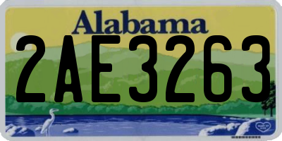 AL license plate 2AE3263