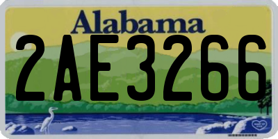 AL license plate 2AE3266