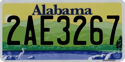 AL license plate 2AE3267