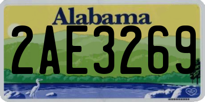 AL license plate 2AE3269