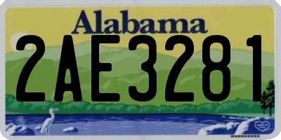 AL license plate 2AE3281