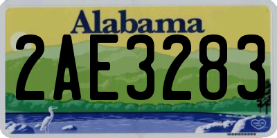 AL license plate 2AE3283