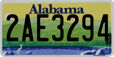 AL license plate 2AE3294