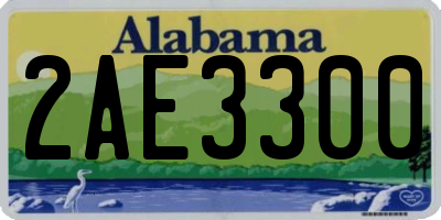 AL license plate 2AE3300