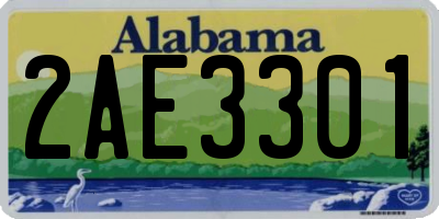 AL license plate 2AE3301