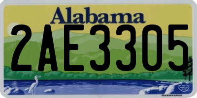 AL license plate 2AE3305